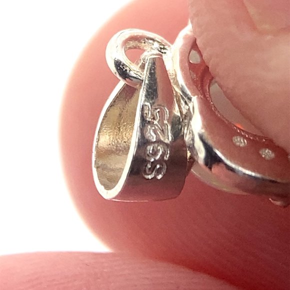 White Precious Opal 1.12ct Platinum Finish Solid 925 Sterling Silver Pendant - Picture 5 of 5